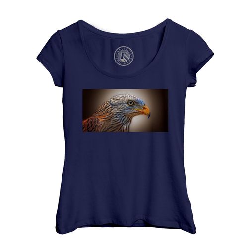 T-Shirt Femme Col Echancré Milan Royal Aigle Magnifique Oiseau De Proie Nature