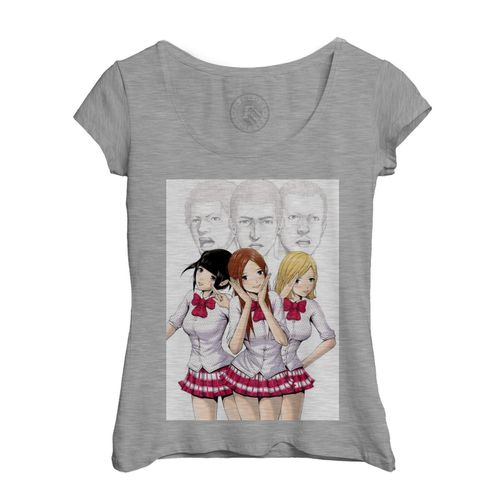 T-Shirt Femme Col Echancré Back Street Girls Gokudolls Manga Japon Yakuza Adolescentes