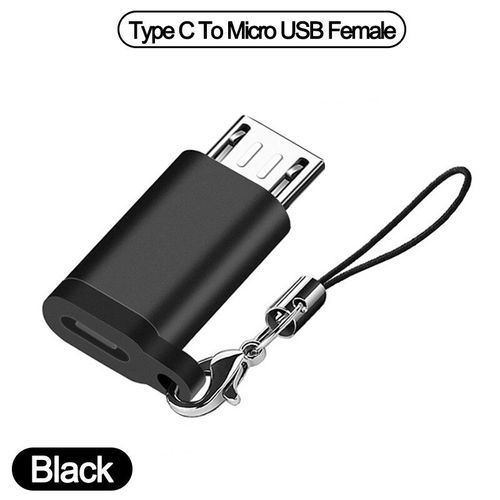 Adaptateur De Chargeur Usb 3.0 Vers Type C,Connecteur Otg,Type-C Vers Usb Mâle Vers Micro Usb,Convertisseur Adaptateur Pour Pc,Macbook,Voiture,Usb C,Isub - Type Black F