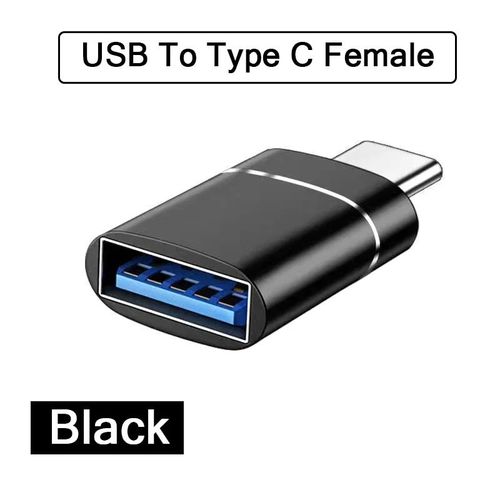 Adaptateur De Chargeur Usb 3.0 Vers Type C,Connecteur Otg,Type-C Vers Usb Mâle Vers Micro Usb,Convertisseur Adaptateur Pour Pc,Macbook,Voiture,Usb C,Isub - Type Black C