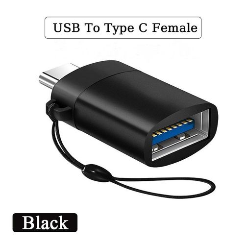 Adaptateur De Chargeur Usb 3.0 Vers Type C,Connecteur Otg,Type-C Vers Usb Mâle Vers Micro Usb,Convertisseur Adaptateur Pour Pc,Macbook,Voiture,Usb C,Isub - Type Black A