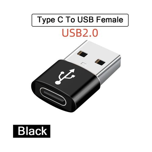Adaptateur De Chargeur Usb 3.0 Vers Type C,Connecteur Otg,Type-C Vers Usb Mâle Vers Micro Usb,Convertisseur Adaptateur Pour Pc,Macbook,Voiture,Usb C,Isub - Type Black D