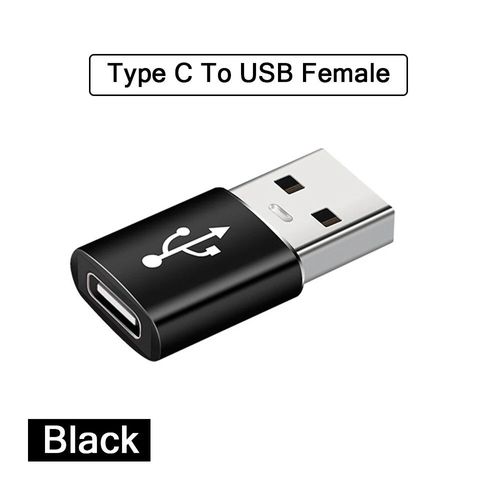 Adaptateur De Chargeur Usb 3.0 Vers Type C,Connecteur Otg,Type-C Vers Usb Mâle Vers Micro Usb,Convertisseur Adaptateur Pour Pc,Macbook,Voiture,Usb C,Isub - Type Black E