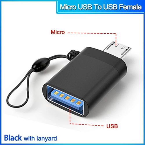 Otg-Convertisseur De Câble De Type C Vers Micro Procureur,Adaptateur De Type C Vers Usb 3.0,Macbookpro,Xiaomi,Samsung,Câble De Charge De Téléphone,Chargeur - Type Microtousb F Black