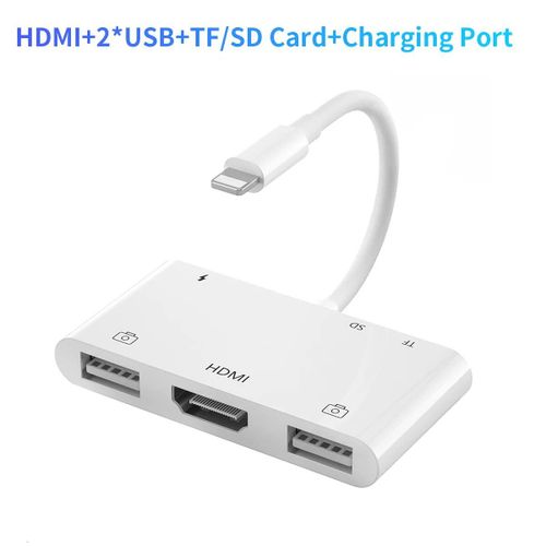 Adaptateur AV numérique Lightning vers HDMI,hub USB/OTG pour touristes,pour i-Phone/i-Pad vers 1080p,micro TV,convertisseur audio en direct - Type Type 3