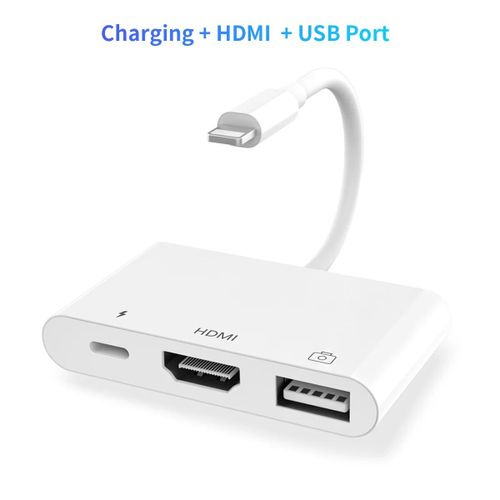 Adaptateur AV numérique Lightning vers HDMI,hub USB/OTG pour touristes,pour i-Phone/i-Pad vers 1080p,micro TV,convertisseur audio en direct - Type Type 2