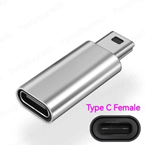 Connecteur de transfert de données universel pour GoPro,MP3,appareil photo numérique,GPS,Kang Mini 5 broches,adaptateur USB B mâle vers USB Type C femelle,métal - Type AD072 Sliver