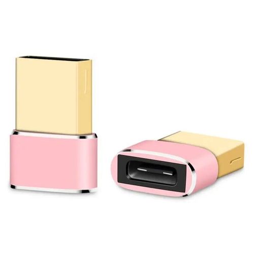 Adaptateur Usb 3.0 Mâle Vers Type C Femelle,Convertisseur De Clé Usb Pour Pc Portable,Câble De Chargement Pd - Type Rose Gold
