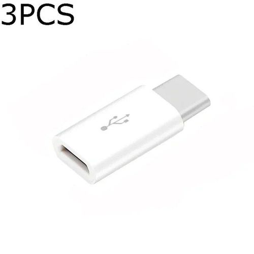 Adaptateur De Chargeur De Type C Femelle Vers Micro Usb Mâle,Connecteur,Convertisseur De Téléphone,Xiaomi,Redmi,Huawei - Type C-White-3pcs