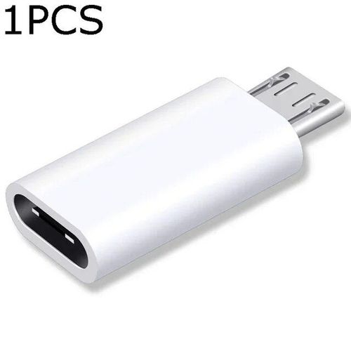 Adaptateur De Chargeur De Type C Femelle Vers Micro Usb Mâle,Connecteur,Convertisseur De Téléphone,Xiaomi,Redmi,Huawei - Type A-White-1pcs