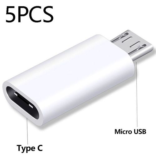 Connecteur Adaptateur Mâle Micro Usb De Type C Vers Micro Usb,Chargeur Adaptateur Pour Xiaomi Poco Redmi Huawei,Convertisseur De Téléphone - Type 5pcs Typec To Micro #A