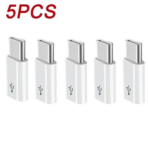 Adaptateur USB Type C vers Micro USB Android,connecteur pour téléphone,tablette,convertisseur mâle vers femelle,Xiaomi,Huawei - Type 5Pcs Micro to TypeC