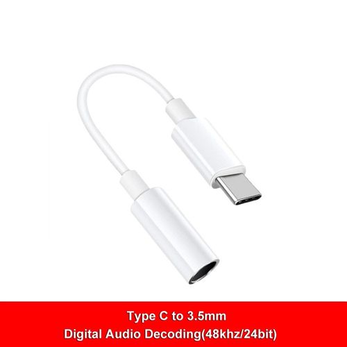 Type C à 3.5 MM Jack AUX Adaptateur USB-C 3 5 Numérique Audio Câble Écouteur sauna téléphone OTG Haut Décodage Taux Connecteur Pour Samsung - Type Digital Audio #A