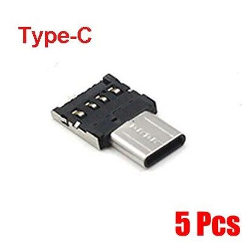 Adaptateur Micro USB Type-C vers USB 2.0 OTG Mâle vers Femelle,Convertisseur pour Macbook Samsung S20,Connecteur OTG,1 à 5 Pièces - Type 5PCS Type-C