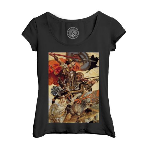 T-Shirt Femme Col Echancré Mythologie Celte Leyendecker Peinture Illustration Amerique Usa