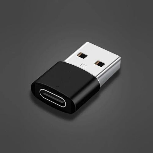 Adaptateur USB Type-C vers Micro USB Femelle vers Mâle,Abrters pour Xiaomi,Samsung,Chargeur,Câble de Données,USBC - Type USB-Type-C Black