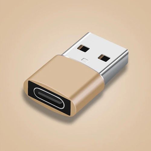 Adaptateur USB Type-C vers Micro USB Femelle vers Mâle,Abrters pour Xiaomi,Samsung,Chargeur,Câble de Données,USBC - Type USB-Type-C Gold