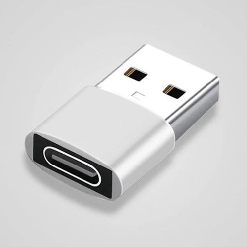 Adaptateur USB Type-C vers Micro USB Femelle vers Mâle,Abrters pour Xiaomi,Samsung,Chargeur,Câble de Données,USBC - Type USB-Type-C Silver