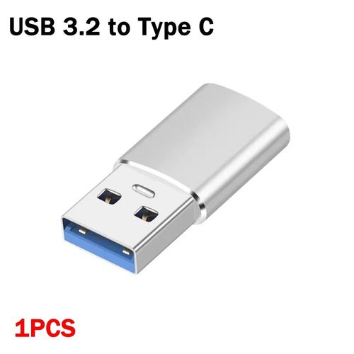 Câble Usb 3.2 Mâle Vers Type C Femelle,Chargeur Otg,Compatible Avec Iphone Carplay,Ordinateur,Lot De 4-1 - Type Silver A-1pcs