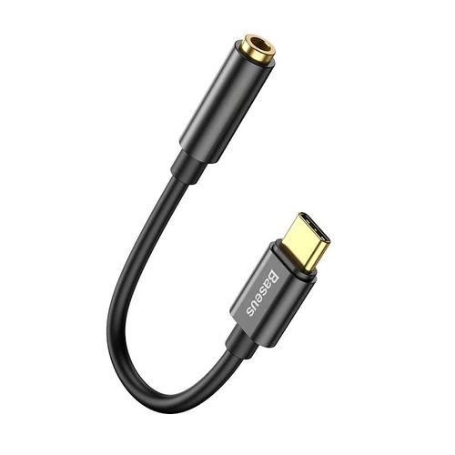 Bas192.- Câble adaptateur USB Type-C vers 3.5mm,pour écouteurs,audio,jack 3.5,pour Huawei P20,Xiaomi Mi 10 - Type BLACK