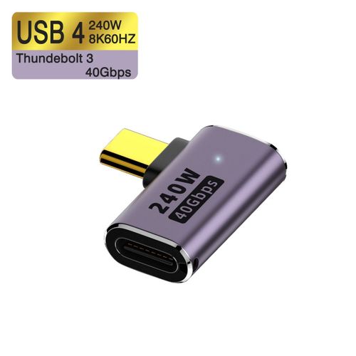 UGOURD-Câble d'extension USB4 OTG Type C vers C,adaptateur Thunderbolt3,style L,mâle vers femelle vers femelle,téléphone,ordinateur portable,PC,40Gbps - Type USB4-[40G]-240w-L4