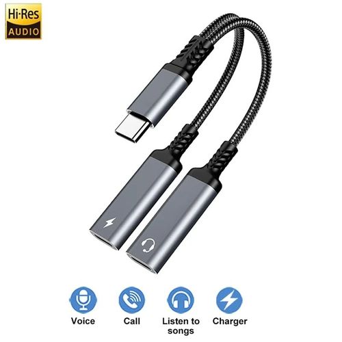 Répartiteur Usb De Type C Pour Touristes,Adaptateur De Chargeur Rapide,Téléphone De Sauna Audio,Iphone 15,Samsung S23,Huawei,Xiaomi,Pd Otg,60w,2 En 1 - Type Double C Black #A