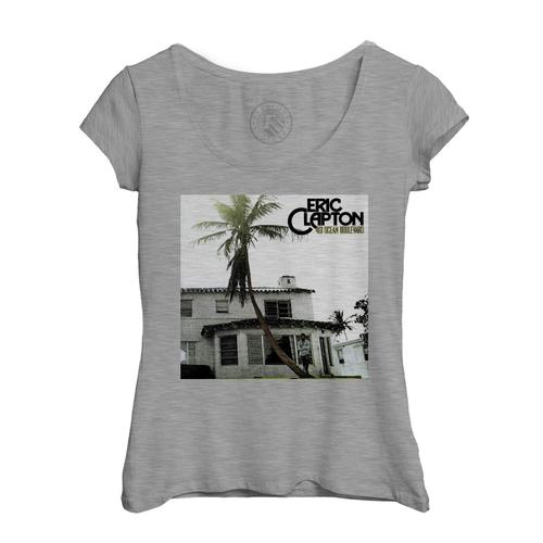 T-Shirt Femme Col Echancré Eric Clapton Album Cover 461 Ocean Boulevard Guitare Hero