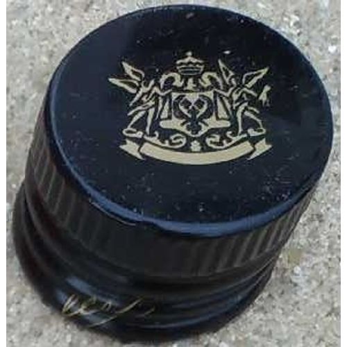 Capsule Métallique À Visser Noire Avec Blason