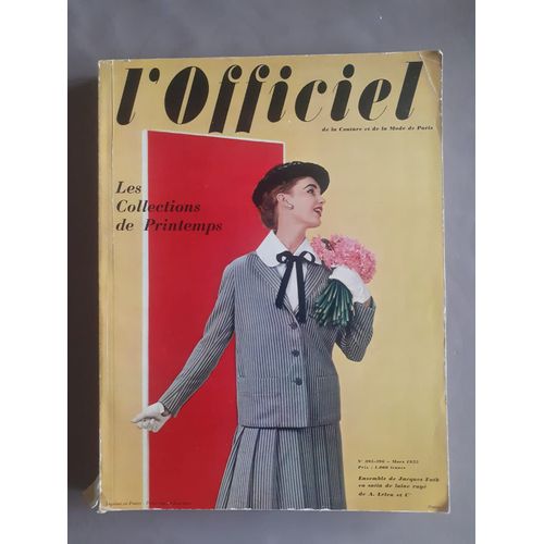 L'officiel De La Couture Et De La Mode De Paris N°395-396 Mars 1955 Collection Printemps