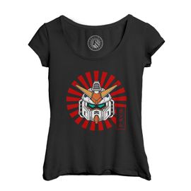 T-Shirt Femme Col Echancré Robot Futuriste Manga Anime Japon Asie Culture