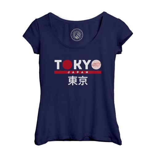 T-Shirt Femme Col Echancré Tokyo Japan Japon Asie Culture Ville Sakura