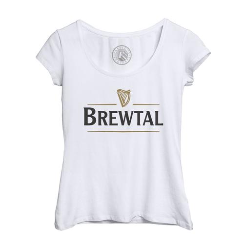 T-Shirt Femme Col Echancré Brewtal Bière Brune Bar Stout Irlande