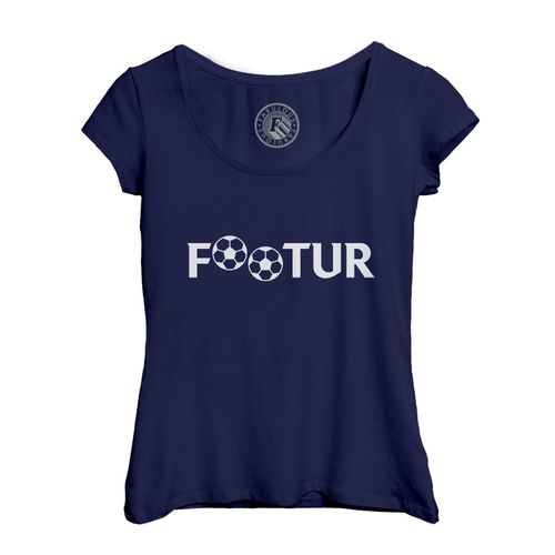 T-Shirt Femme Col Echancré Footur Football Future Sport Foot Ballon