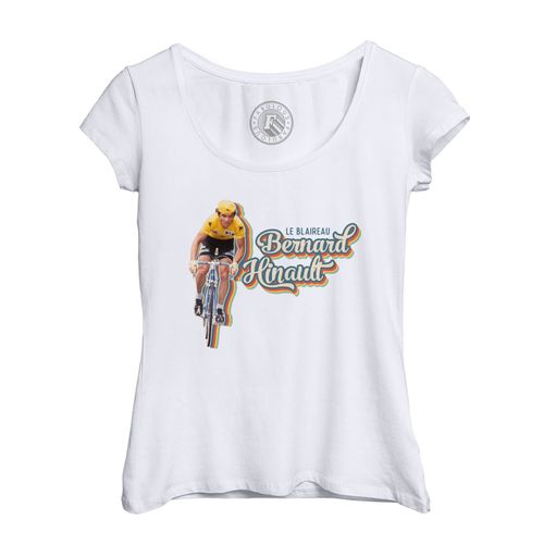 T-Shirt Femme Col Echancré Bernard Hinault Vintage Vélo France Cyclisme Tour