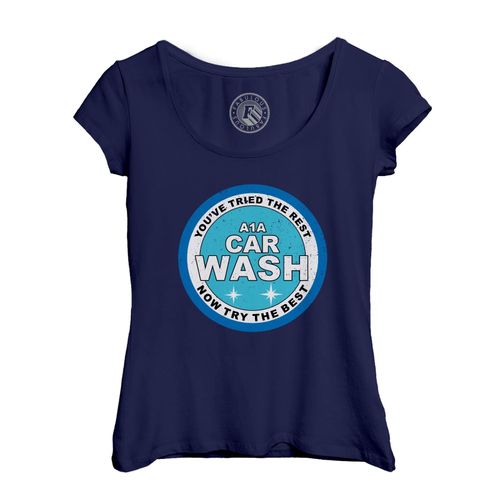 T-Shirt Femme Col Echancré A1a Car Wash Geek Jeux Video Serie Tv Film