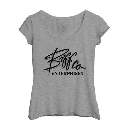 T-Shirt Femme Col Echancré Biffco Entreprises Geek Jeux Video Serie Film Futur