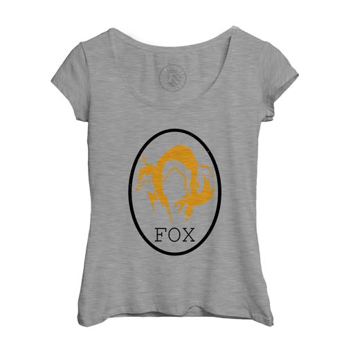 T-Shirt Femme Col Echancré Fox Geek Jeux Video Film Forces Spéciales