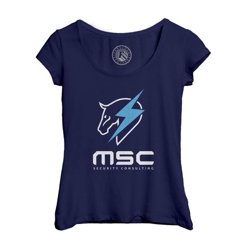 T-Shirt Femme Col Echancré Msc Security Consulting Geek Jeux Video Serie Film