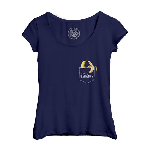 T-Shirt Femme Col Echancré Poche That's Bananas Fruit Banane Dessin