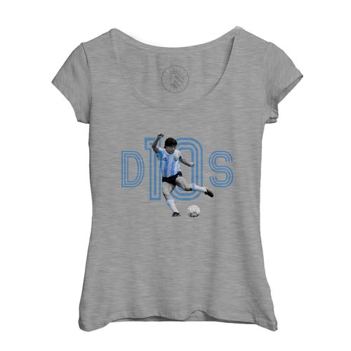 T-Shirt Femme Col Echancré Dios 10 Maradona Argentine Football