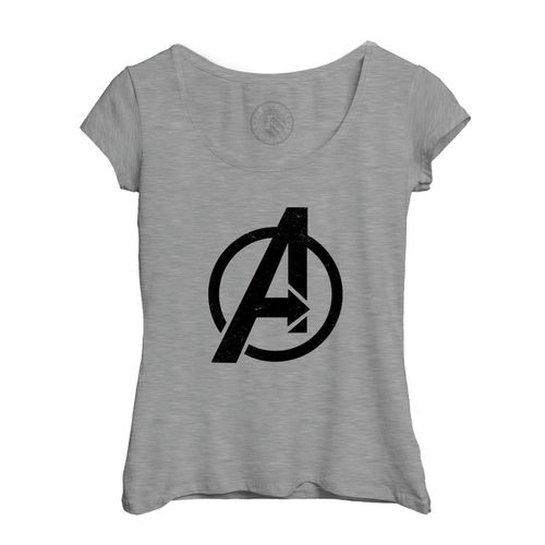 T-Shirt Femme Col Echancré Avengers Super Héros Bd Film Geek