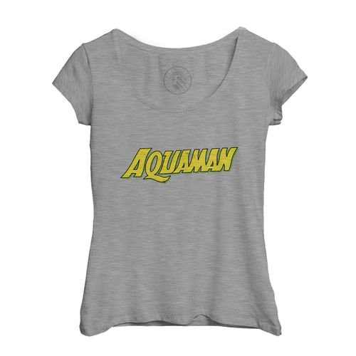 T-Shirt Femme Col Echancré Aquaman Super Héros Bd Film Geek