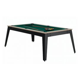 René Pierre Billard Steel Oslo Pieds Gris Drap Vert