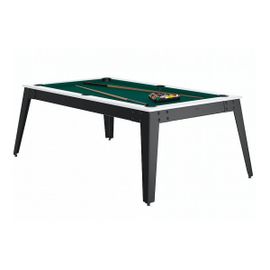 René Pierre Billard Steel Blanc Pieds Gris Drap Vert