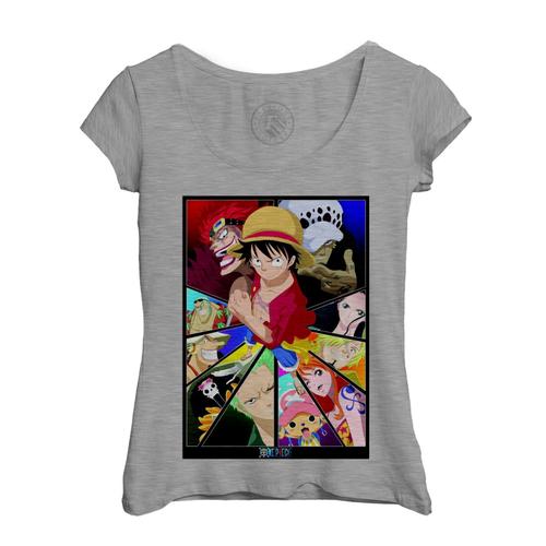 T-Shirt Femme Col Echancré One Piece New Generation Pirates Manga Anime