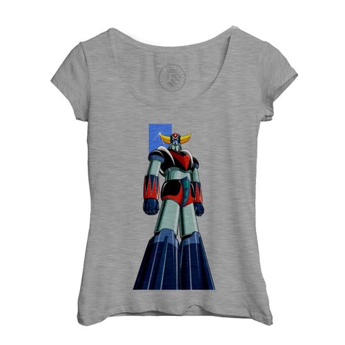 T-Shirt Femme Col Echancré Goldorak Go Nagai Robot Manga Anime Japon 80's