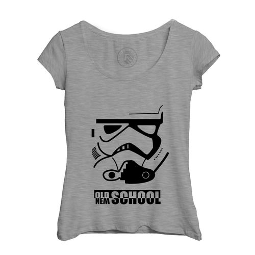 T-Shirt Femme Col Echancré Game Of Geek Startrooper Old Hem School Humour