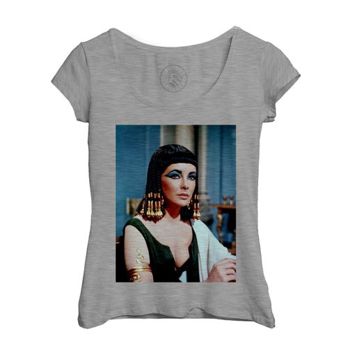 T-Shirt Femme Col Echancré Elizabeth Taylor Actrice Photo De Star Célébrité Vieux Cinéma Original 3