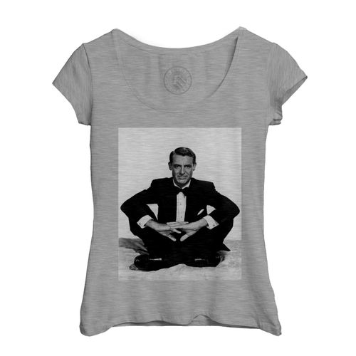 T-Shirt Femme Col Echancré Cary Grant Acteur Photo De Star Célébrité Vieux Cinéma Original 2