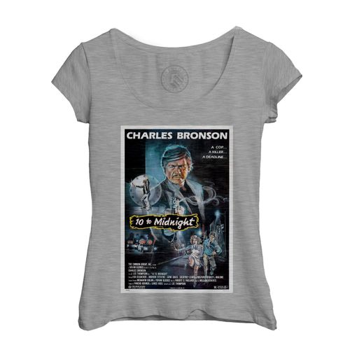 T-Shirt Femme Col Echancré Film 10 To Midnight Vieille Affiche Rétro Poster Cinéma Vintage